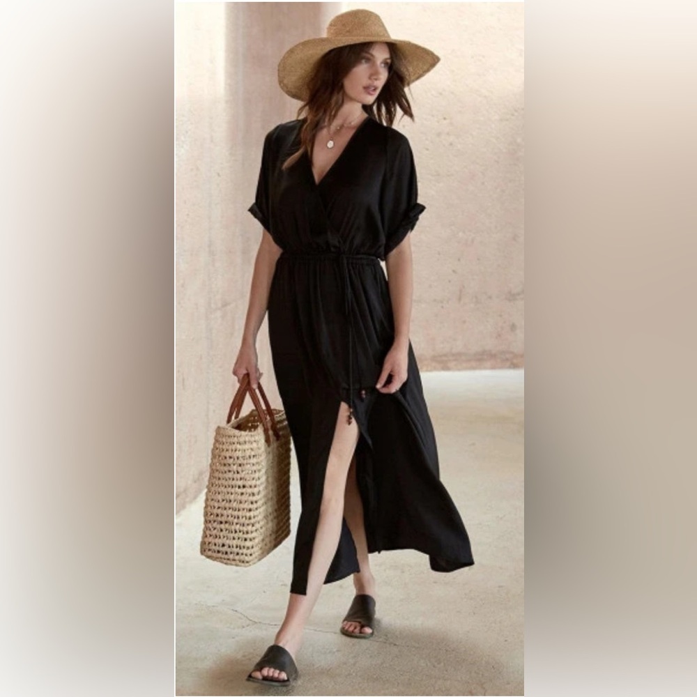 Karen Kane Women's Cuffed Sleeve Dress, XS, Black, 100% Polyester